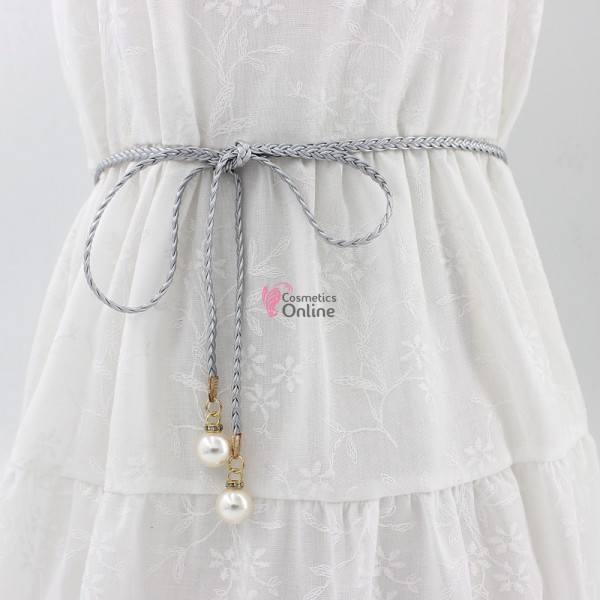 Snur pentru brau din piele impletita Luxury BLT029DD - Silver HandMade